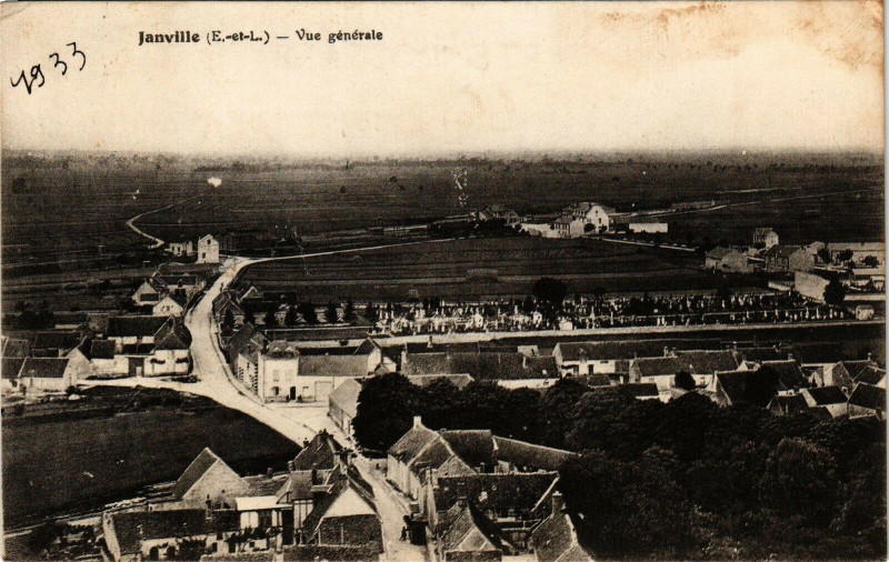 Carte postale ancienne Janville-Vue générale