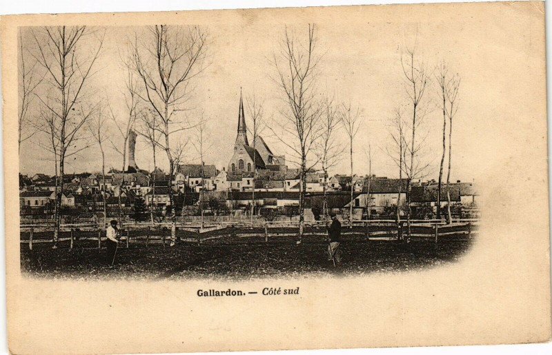 Carte postale ancienne Gallardon-Cote sud à Gallardon