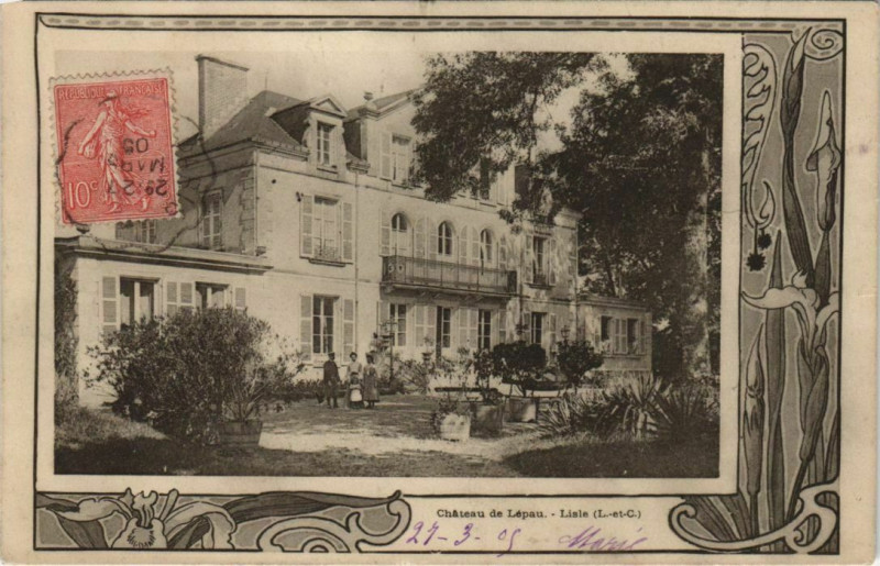 Carte postale ancienne Chateau de Lepau-Lisle à Lisle