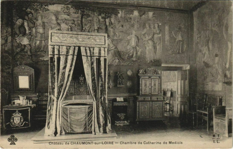 Carte postale ancienne Chaumont-sur-Loire- Chambre de Catherine de Medicis à Chaumont-sur-Loire