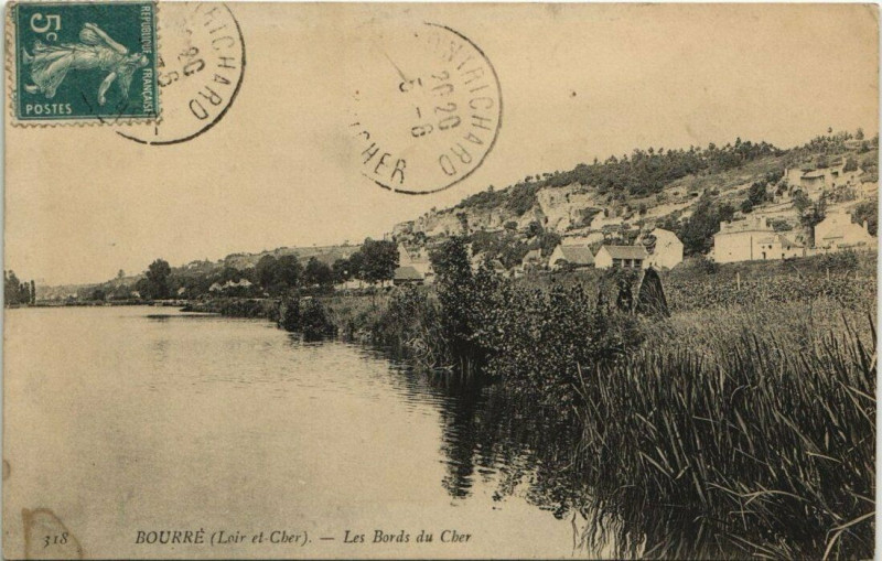 Carte postale ancienne Bourre-Les Bords du Cher