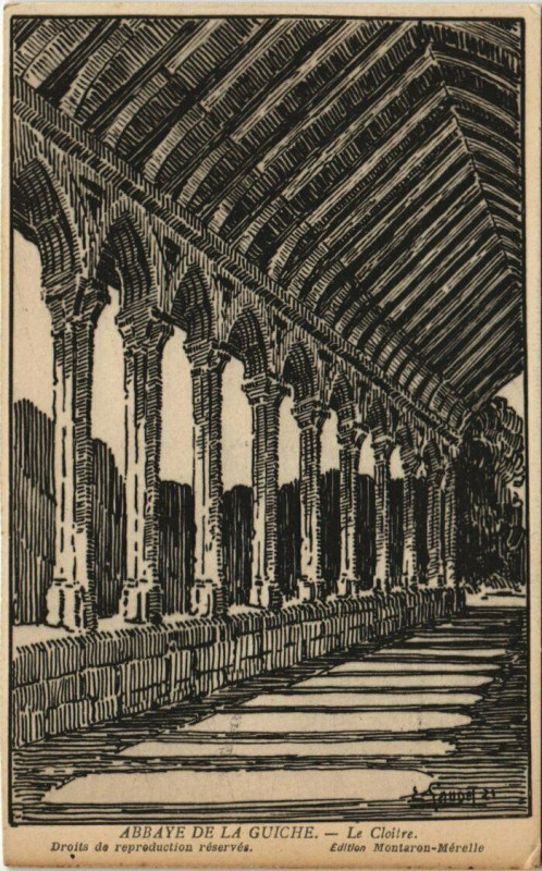 Carte postale ancienne Abbaye de la Guiche-Le Cloitre