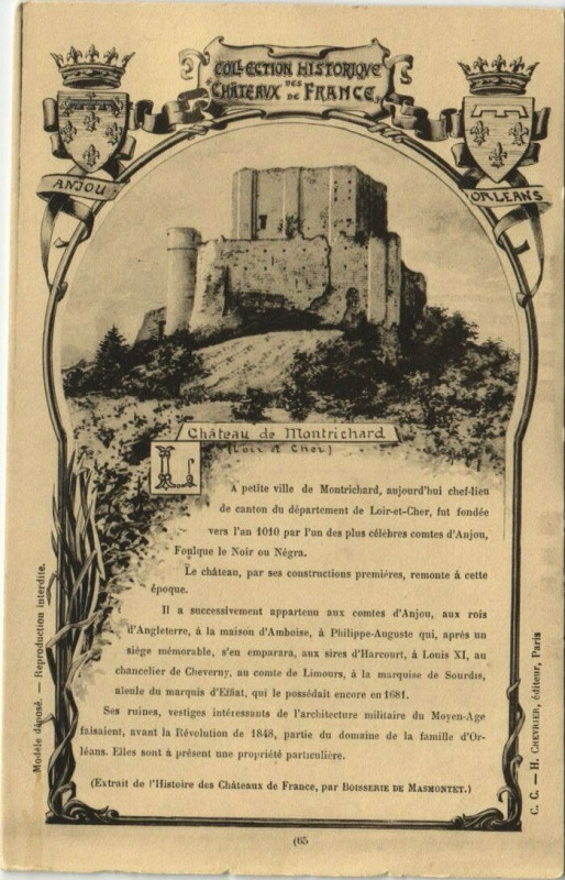 Carte postale ancienne Chateau de Montrichard