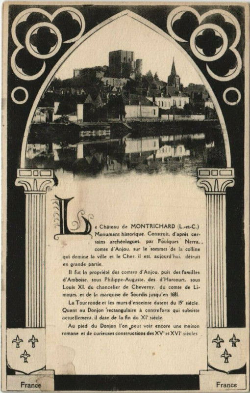 Carte postale ancienne Le Chateau de Montrichard-Monument historique