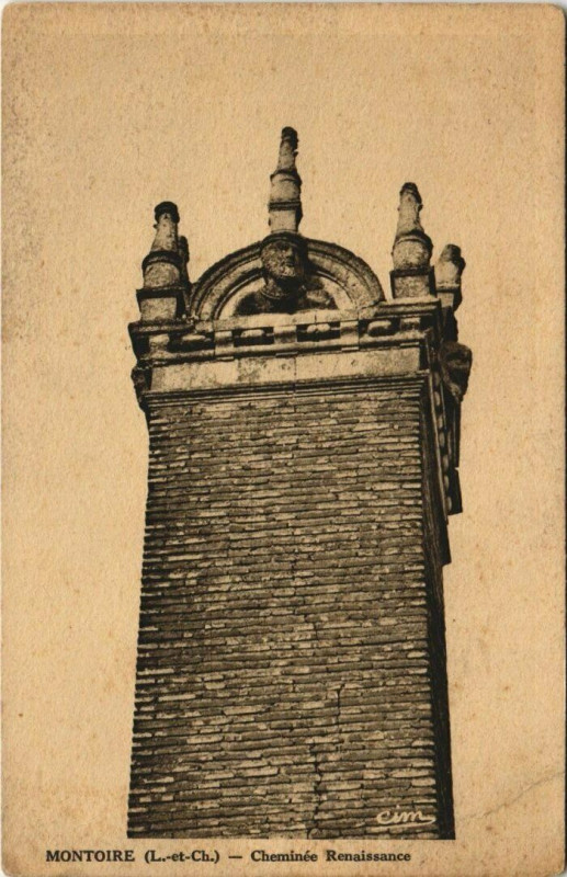 Carte postale ancienne Montoire-Cheminée Renaissance
