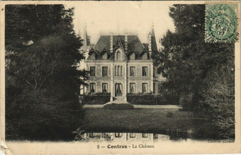Carte postale ancienne Contres - Le Chateau