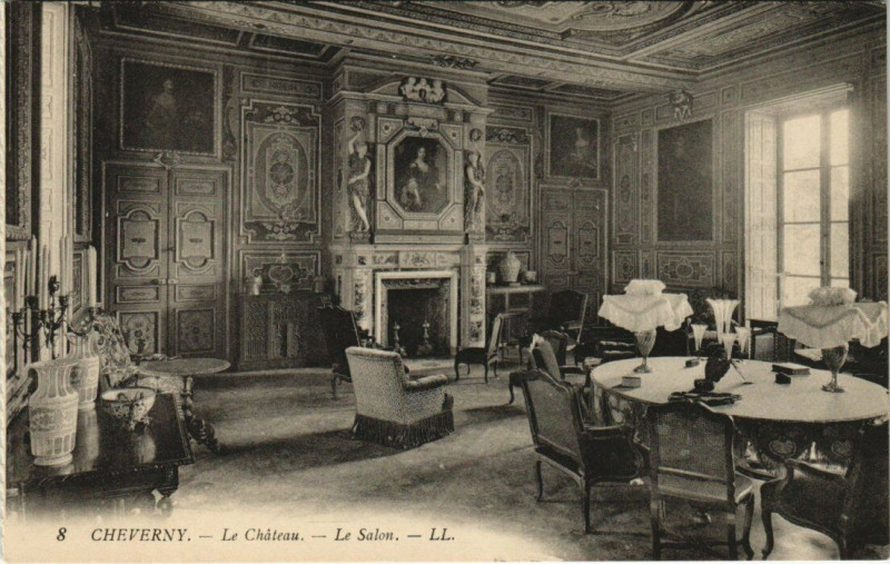 Carte postale ancienne Cheverny - Le Chateau Le Salon à Cheverny