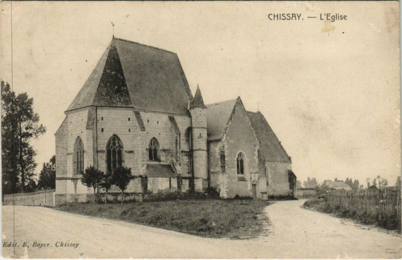 Carte postale ancienne Chissay - L'Eglise