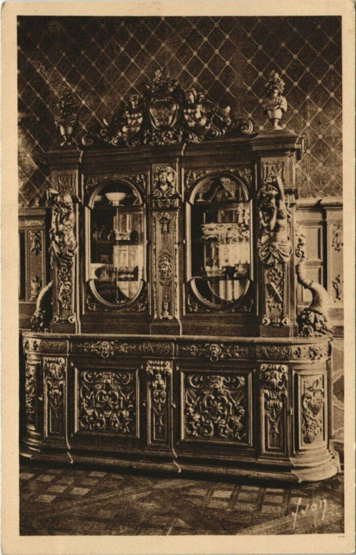 Carte postale ancienne Cheteau de Cheverny - Salle a Manger (le Buffet) à Cheverny