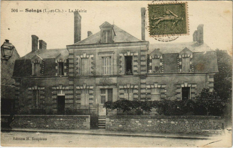 Carte postale ancienne Seings - La Mairie