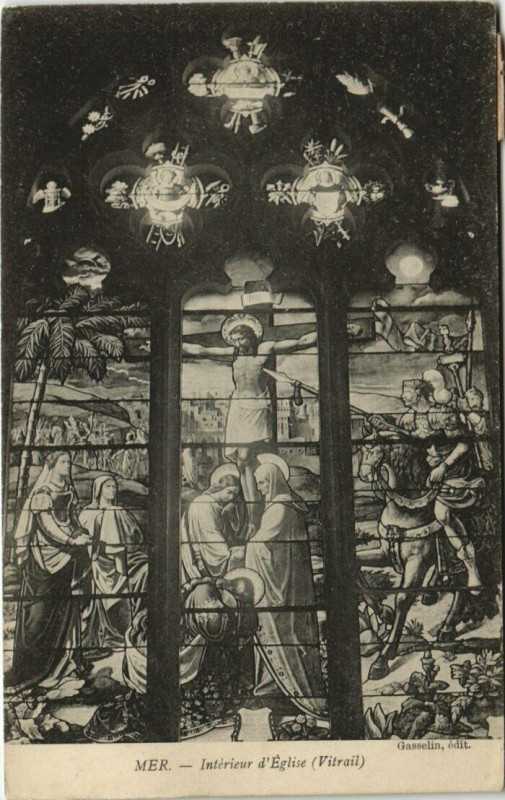 Carte postale ancienne Mer - Interieur d'Eglise à Mer