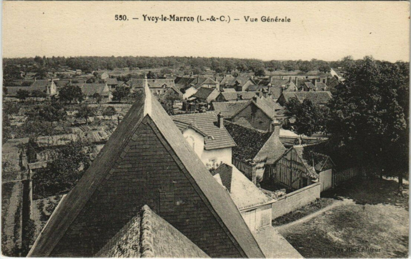 Carte postale ancienne Yvey-le-Marron - Vue générale