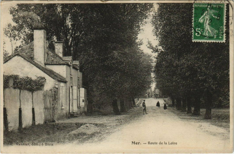 Carte postale ancienne Mer - Route de la Loire à Mer