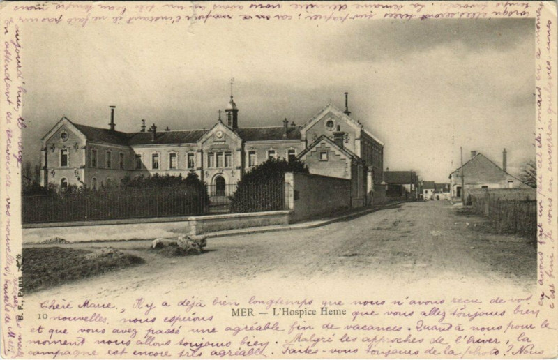 Carte postale ancienne Mer - L'Hospice Heme à Mer