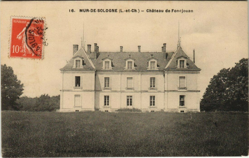 Carte postale ancienne Mur-de-Sologne - Chateau de Fondjouan à Mur-de-Sologne