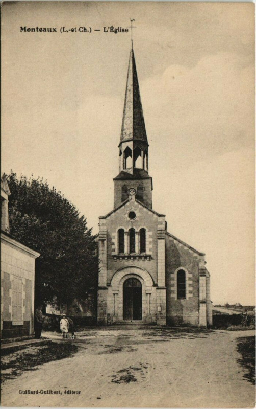 Carte postale ancienne Menteaux - L'Eglise