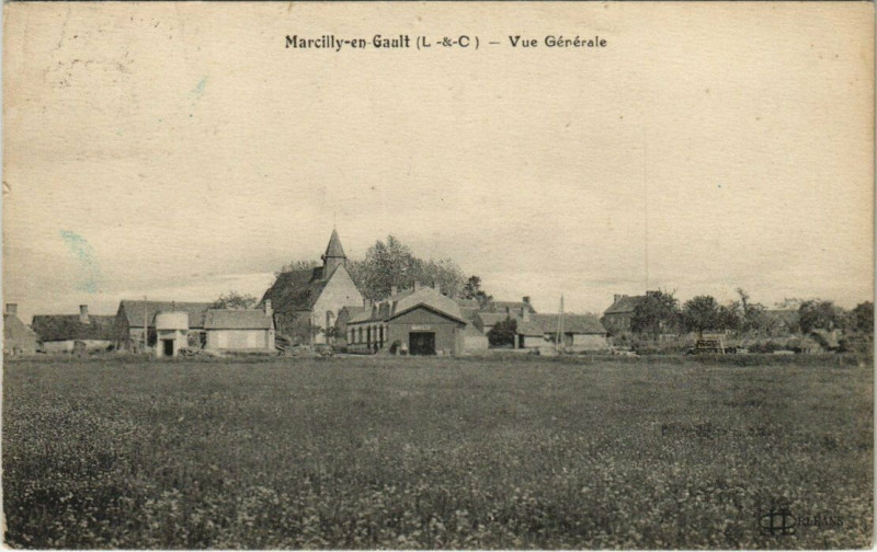 Carte postale ancienne Marcilly en-Gault - Vue générale à Marcilly-en-Gault