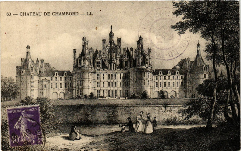 Carte postale ancienne Chateau de Chambord à Chambord