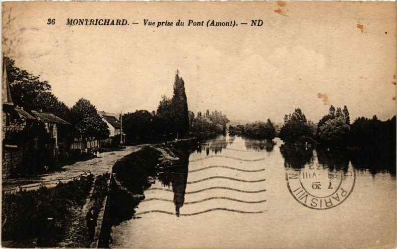 Carte postale ancienne Montrichard - Vue prise du Pont