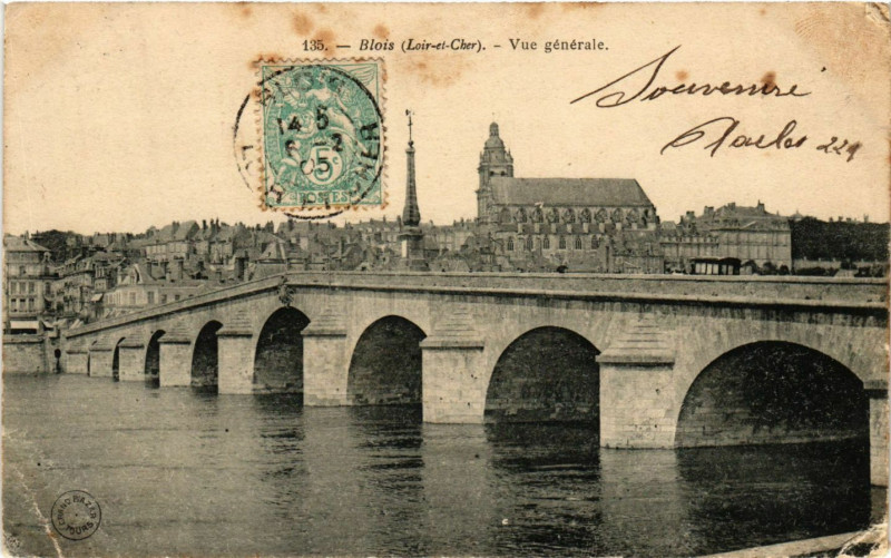 Carte postale ancienne Blois (Loir-et-Cher) - Vue générale à Blois