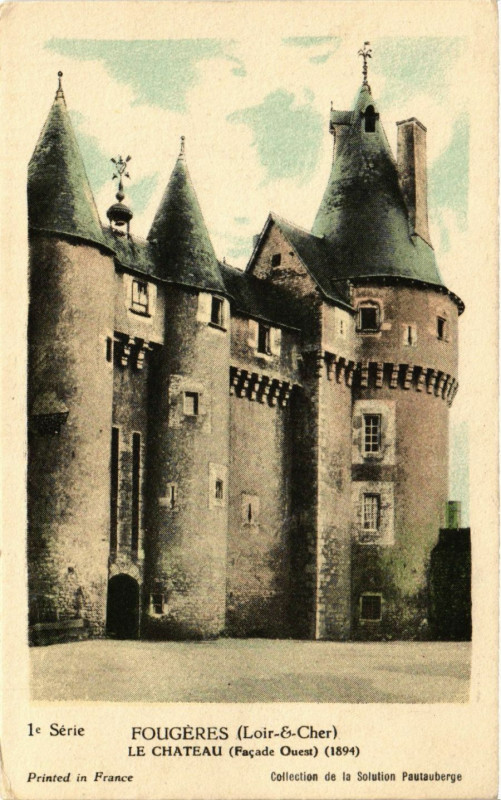 Carte postale ancienne Foliceres (Loir-&-Cher) - Le Chateau (Facade Ouest) (1894)