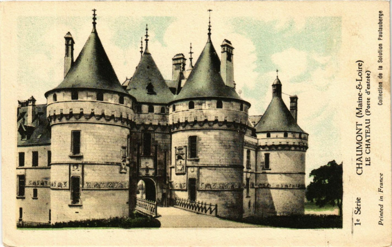 Carte postale ancienne Chaumont (Maine - &-Loire) - Le Chateau (Porte d'entrée)