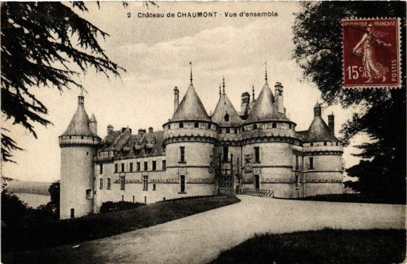 Carte postale ancienne Chateau de Chaumont Vue d'ensemble