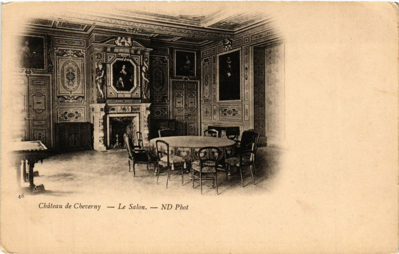 Carte postale ancienne Chateau de Cheverny - Le Salon à Cheverny
