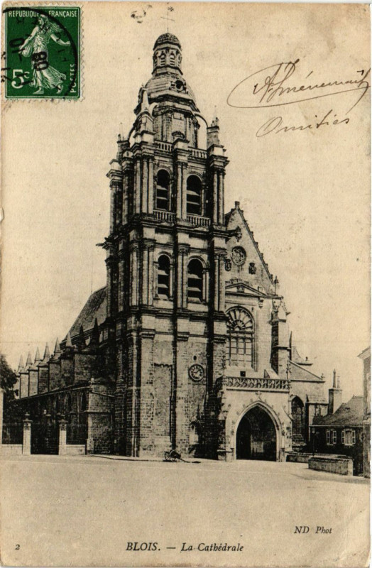Carte postale ancienne Blois - La Cathédrale à Blois