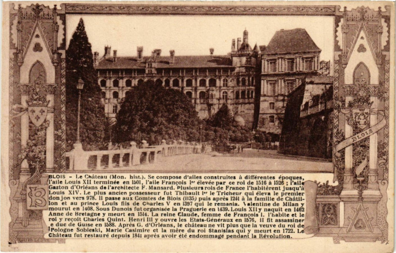 Carte postale ancienne Blois - Le Chateau (Mon-hist) Se compose d'alles à Blois
