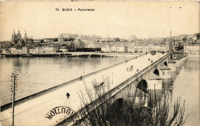 Carte postale ancienne Blois - Panorama à Blois