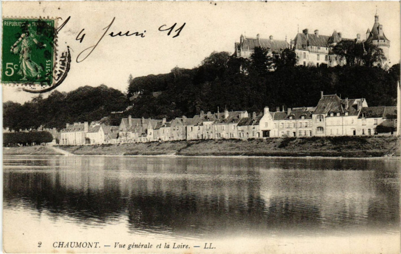 Carte postale ancienne Chaumont - Vue générale et la Loire