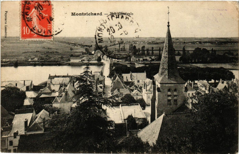 Carte postale ancienne Montrichard - Vue générale