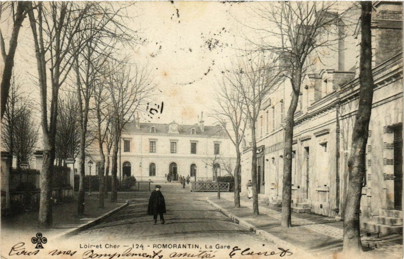 Carte postale ancienne Loir-et Cher - Romorantin La Gare