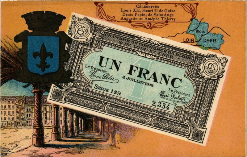 Carte postale ancienne Celebrites Loui Xii Henri Ii de Guise Denis Papin de StAnge