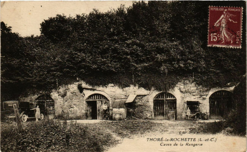 Carte postale ancienne Thore-la-Rochette Caves de la Rangerie à Thoré-la-Rochette
