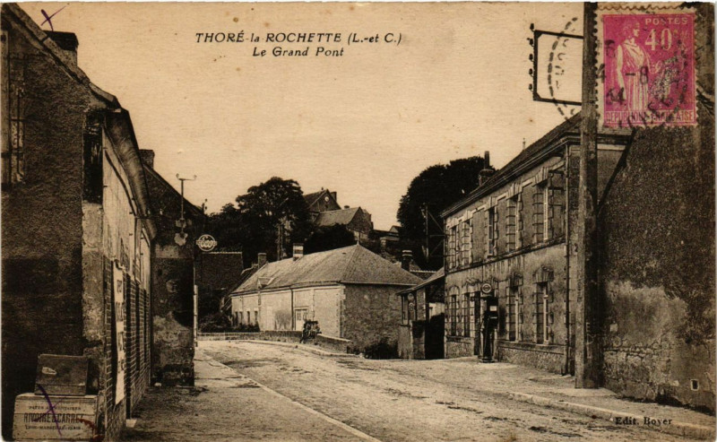 Carte postale ancienne Thore la Rochette Le Grand Pont