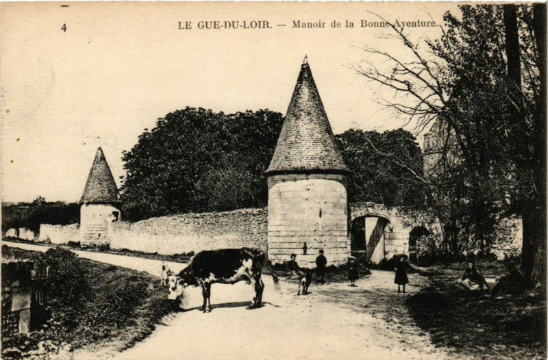 Carte postale ancienne Le Gue-du-Loir - Manoir de la Bonne-Aventure
