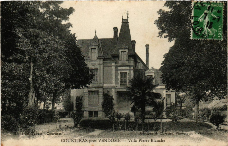 Carte postale ancienne Courtiras Pres Vendome - Villa Pierre-Blanche à Vendôme