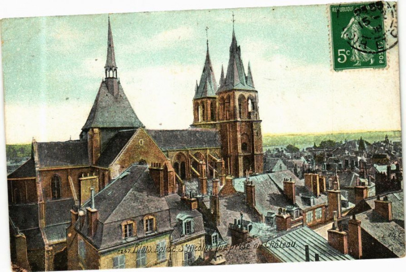 Carte postale ancienne Ed. Aqua 2247 Blois Eglise St-Nicolas à Blois
