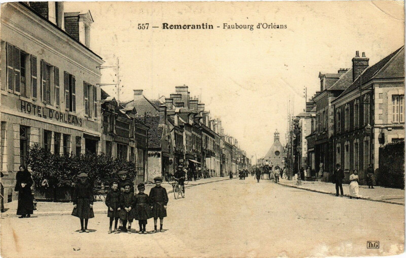 Carte postale ancienne Romorantin - Faubourg d'Orleans