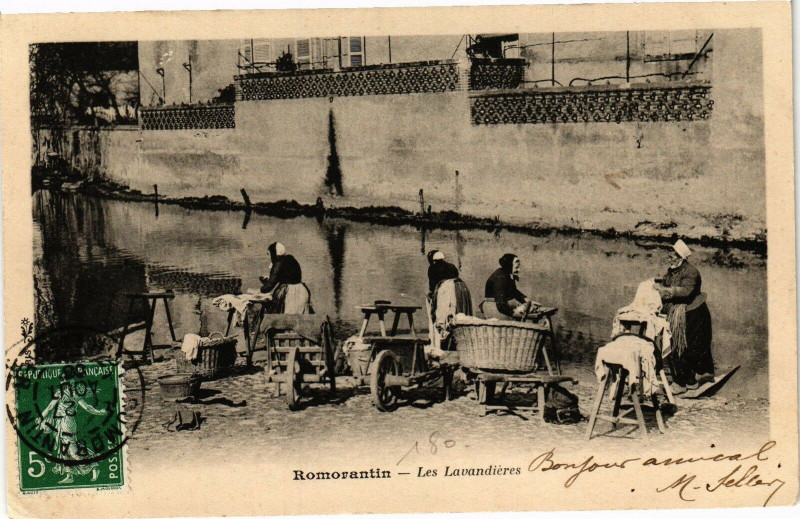 Carte postale ancienne Romorantin - Les Lavandieres