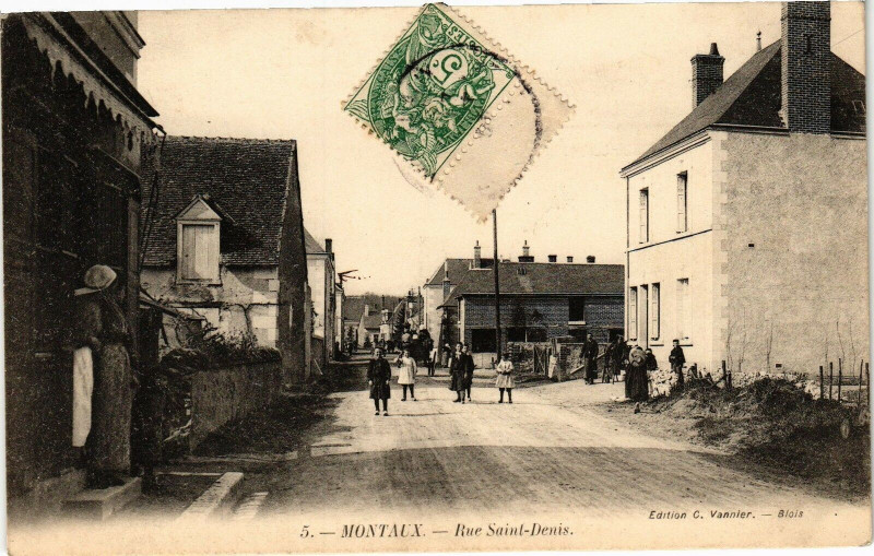 Carte postale ancienne Montaux - Rue Saint-Denis