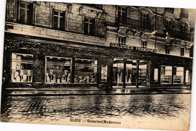 Carte postale ancienne Blois - Galeries Modernes à Blois