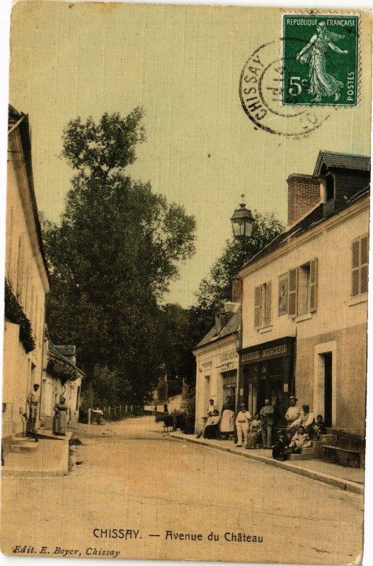 Carte postale ancienne Chissay - Avenue du Chateau