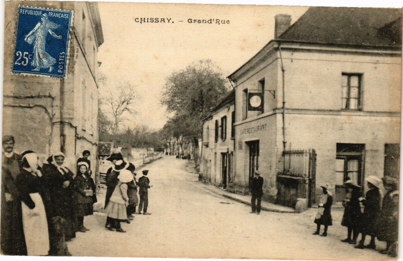 Carte postale ancienne Chissay - Grand'Rue