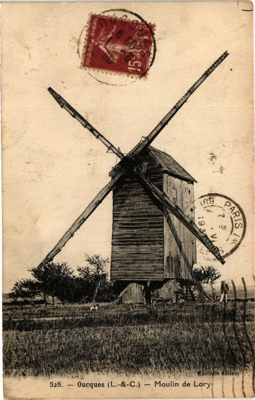 Carte postale ancienne Oucques (L.-&-C.) - Moulin de Lory