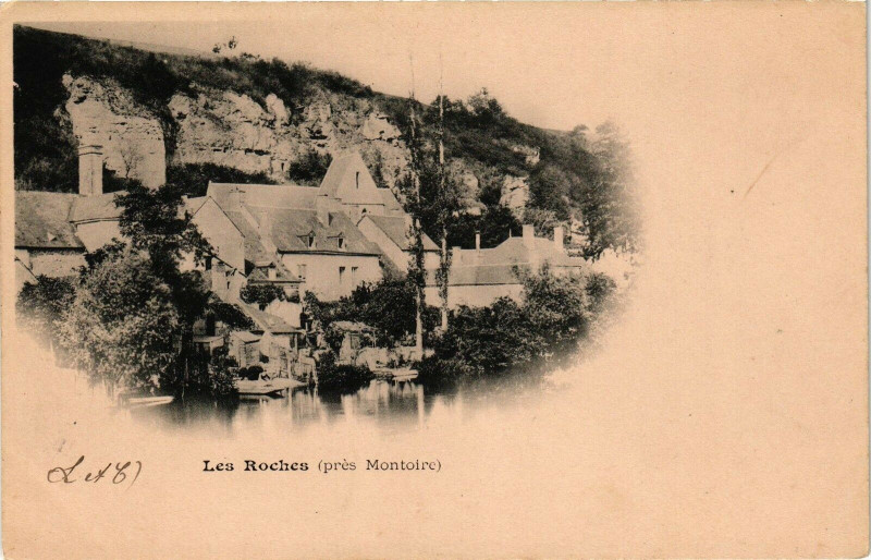 Carte postale ancienne Les Rochers (pres Montoire)
