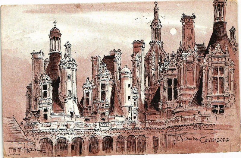 Carte postale ancienne Chateau du Chambord à Chambord