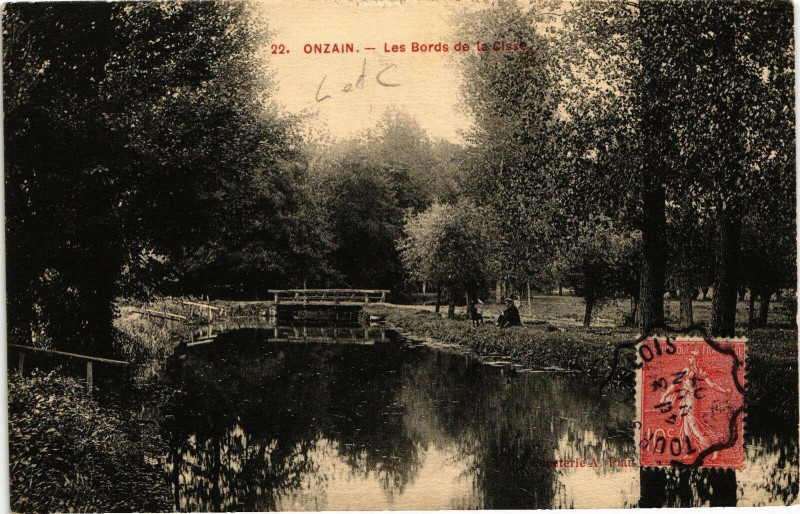 Carte postale ancienne Onzain - Les Bords de la Clisse